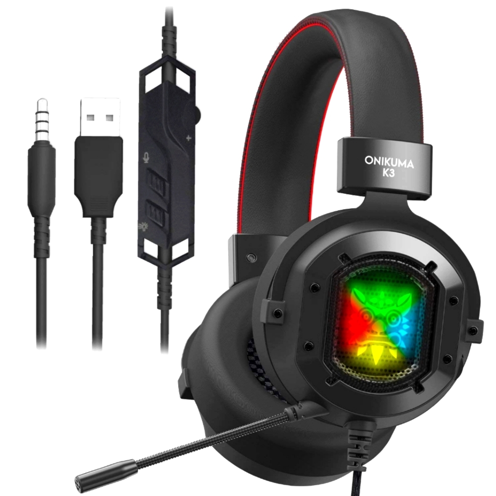 🎧Onikuma k3 gaming headset with color changing lights. Nwot🚦